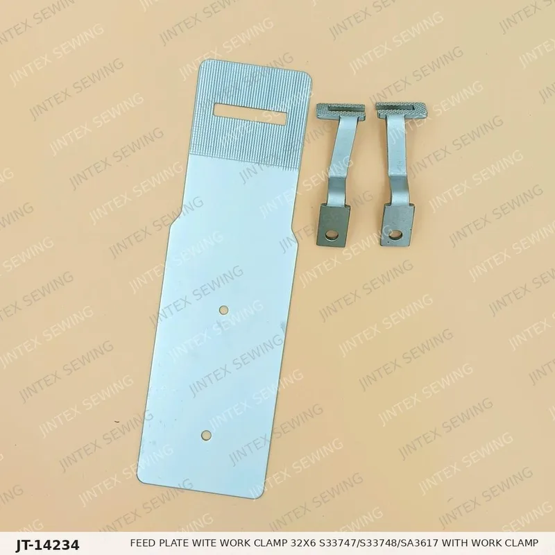 430D Feed Plate Wite Work Clamp 32X6 S33747/S33748/SA3617 with Work Clamp — Part No. JT-14234 sewing machine spare part, photo 2
