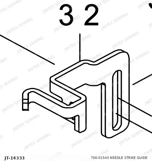 MF7900 700-01543 Needle Strike Guide — Part No. JT-14333 sewing machine spare part, photo 2