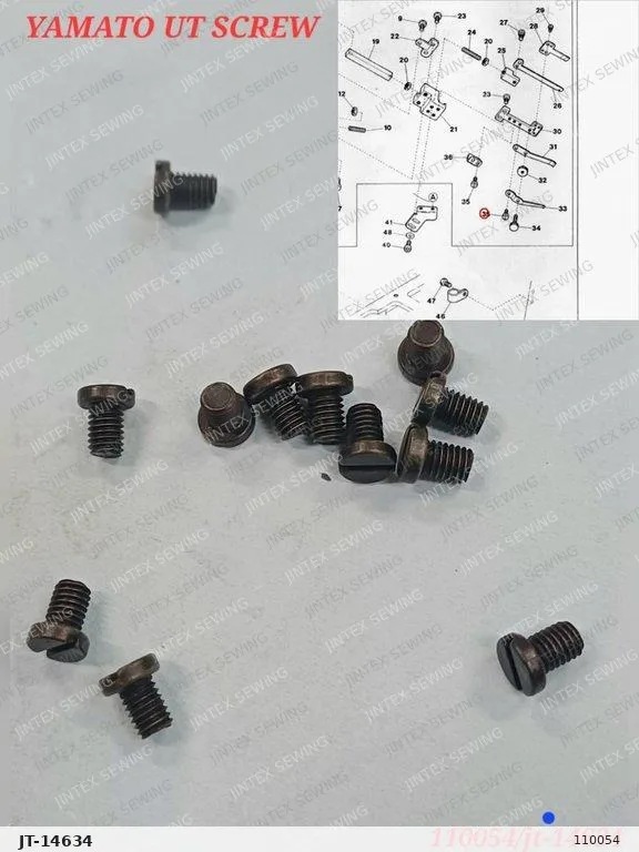 Yamato VG2700 Screw(M3-0.52 × 3.5) 110054 — Part No. JT-14634 sewing machine spare part, photo 2