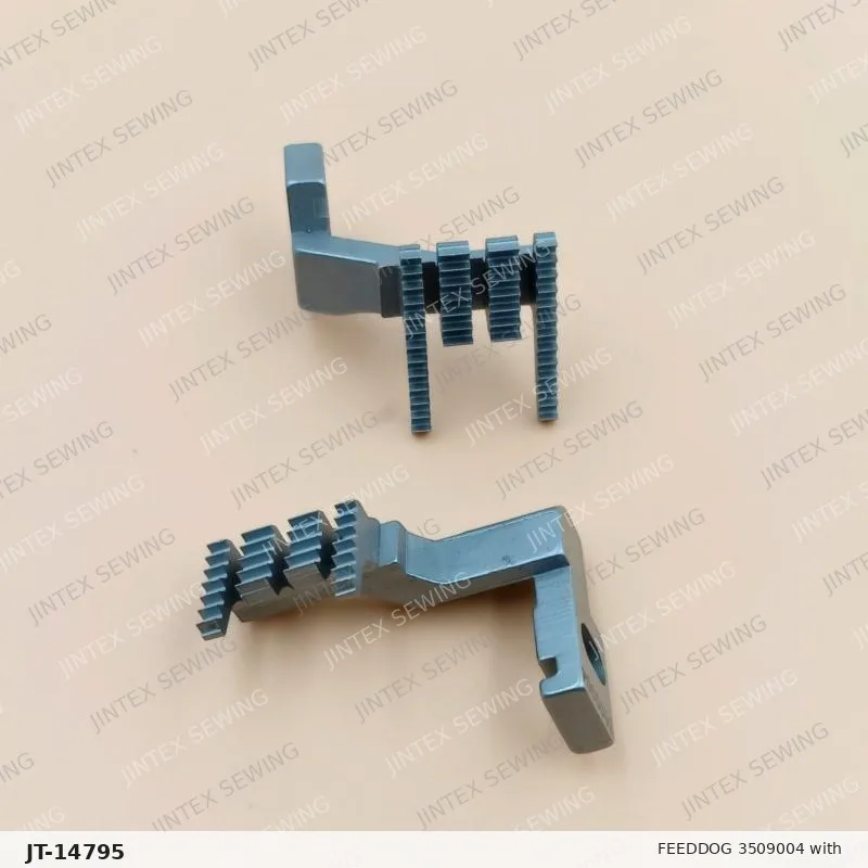 Feeddog 3509004 with 3509005 — Part No. JT-14795 sewing machine spare part, photo 3