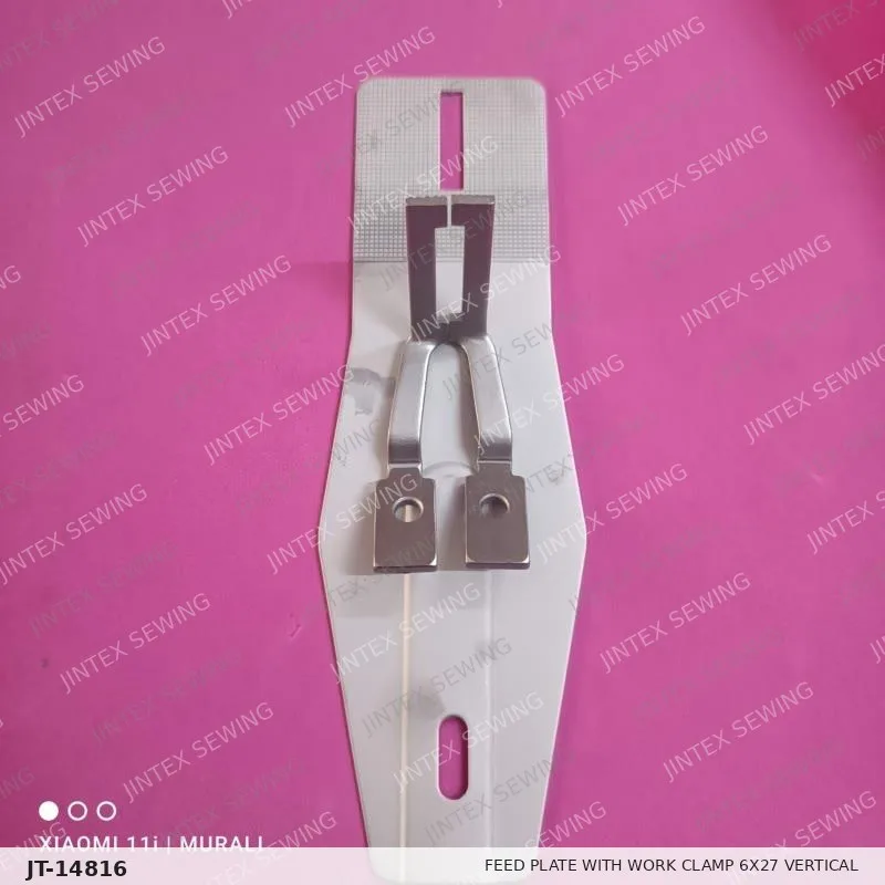 LK1900 Feed Plate with Work Clamp 6X27 Vertical — Part No. JT-14816 sewing machine spare part, photo 2