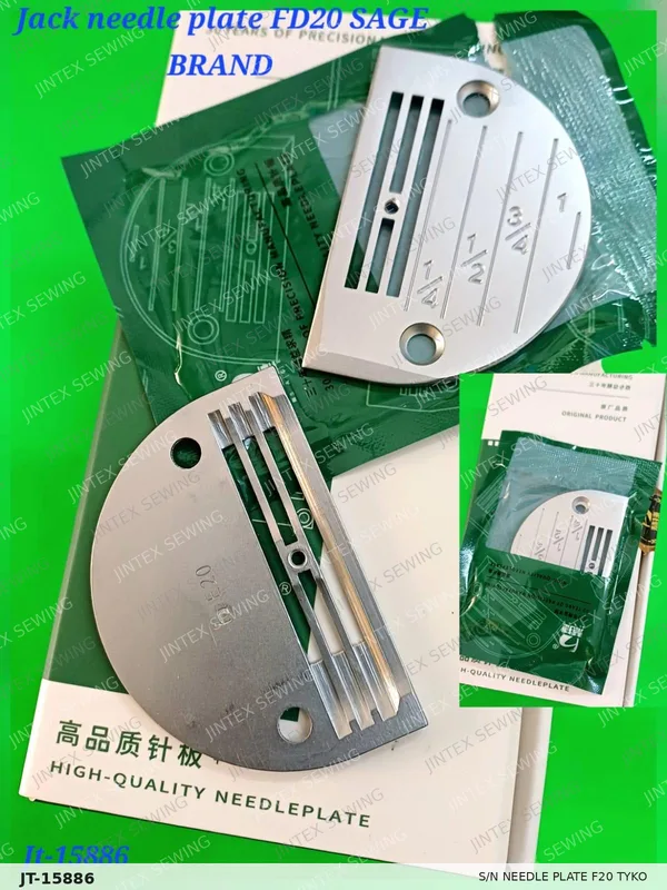 S/N Needle Plate F20 Tyko — Part No. JT-15886 sewing machine spare part, photo 2