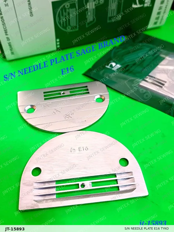 S/N Needle Plate E16 Tyko — Part No. JT-15893 sewing machine spare part, photo 2