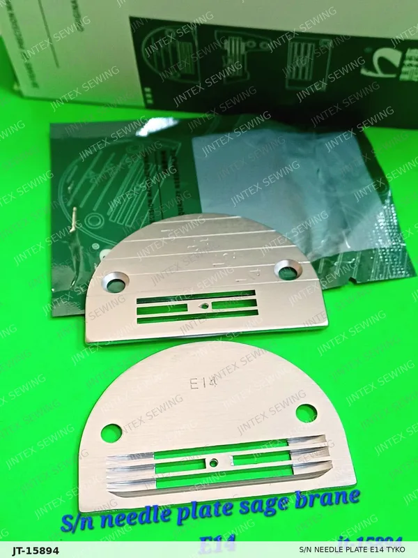 S/N Needle Plate E14 Tyko — Part No. JT-15894 sewing machine spare part, photo 2