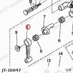 S/N B1408-552-000 — Part No. JT-16047 sewing machine spare part, photo 2