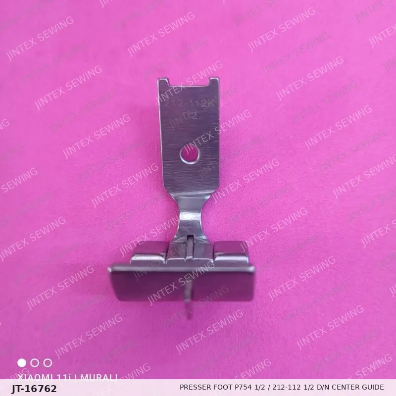 Presser Foot P754 1/2 / 212-112 1/2 D/N Center Guide — Part No. JT-16762 sewing machine spare part, photo 2