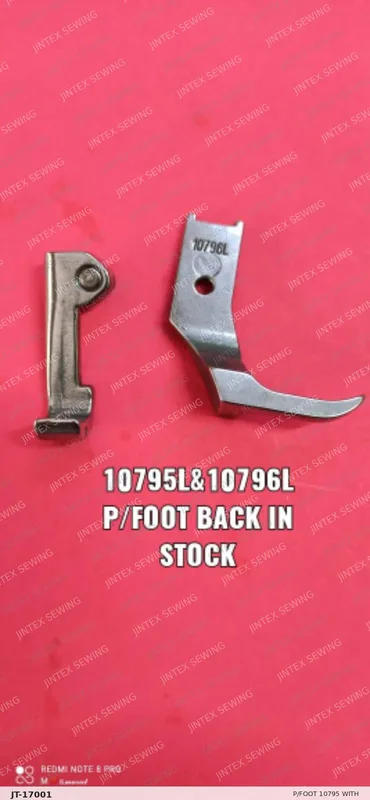 P/Foot 10795 with 10796 — Part No. JT-17001 sewing machine spare part, photo 3