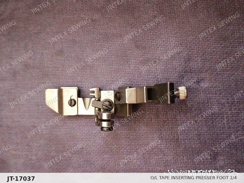 O/L Tape Inserting Presser Foot 1/4 — Part No. JT-17037 sewing machine spare part, photo 2