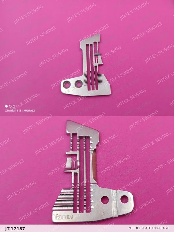Needle Plate E809 Sage — Part No. JT-17187 sewing machine spare part, photo 2