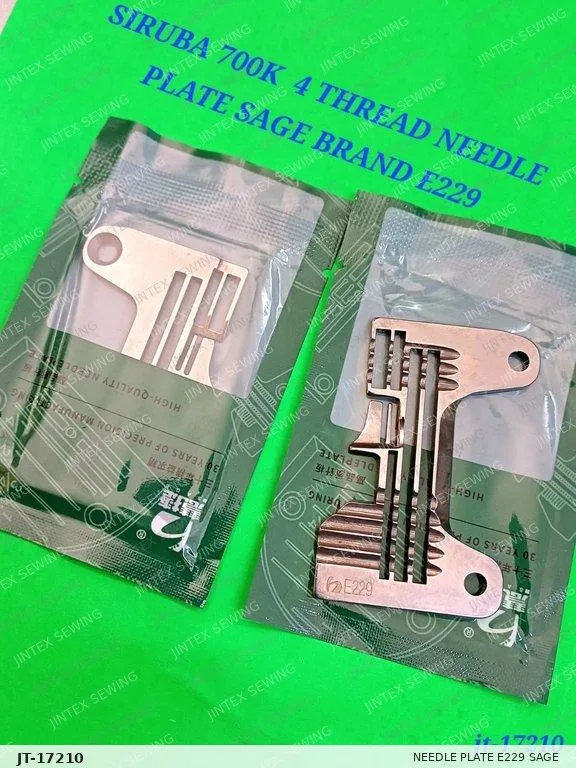 Needle Plate E229 Sage — Part No. JT-17210 sewing machine spare part, photo 2
