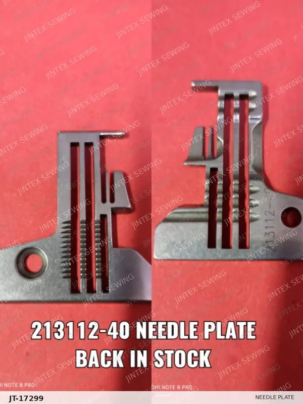 Needle Plate 213112-40 — Part No. JT-17299 sewing machine spare part, photo 2