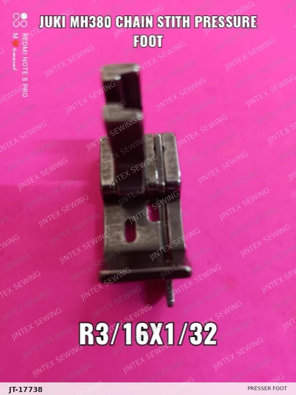 Juki MH380 Presser Foot R3/16X1/32 — Part No. JT-17738 sewing machine spare part, photo 2