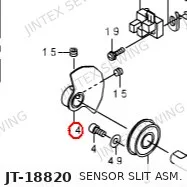 Juki LK1900A Sensor Slit ASM. 400-06666 — Part No. JT-18820 sewing machine spare part, photo 2