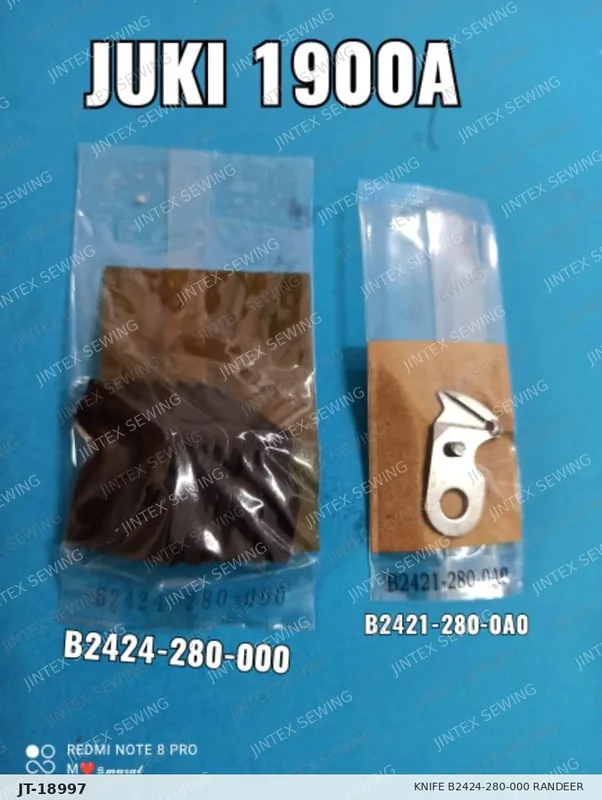 Knife B2424-280-000 Randeer — Part No. JT-18997 sewing machine spare part, photo 2