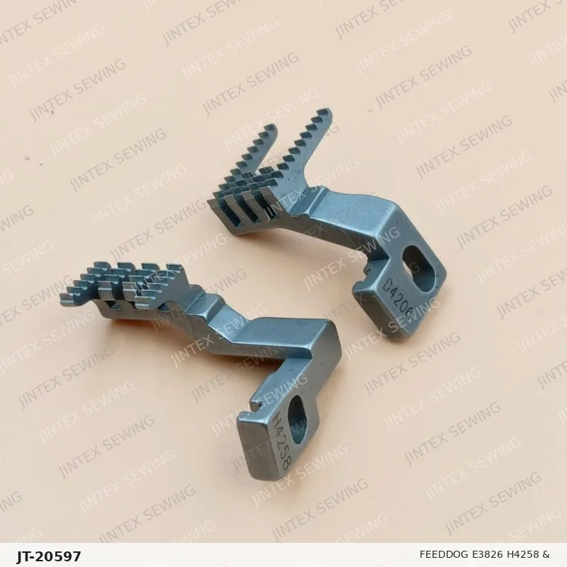 Feeddog E3826 H4258 & D4206 — Part No. JT-20597 sewing machine spare part, photo 2