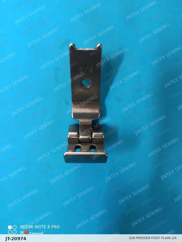 D/N Presser Foot Plain 1/4 — Part No. JT-20974 sewing machine spare part, photo 2