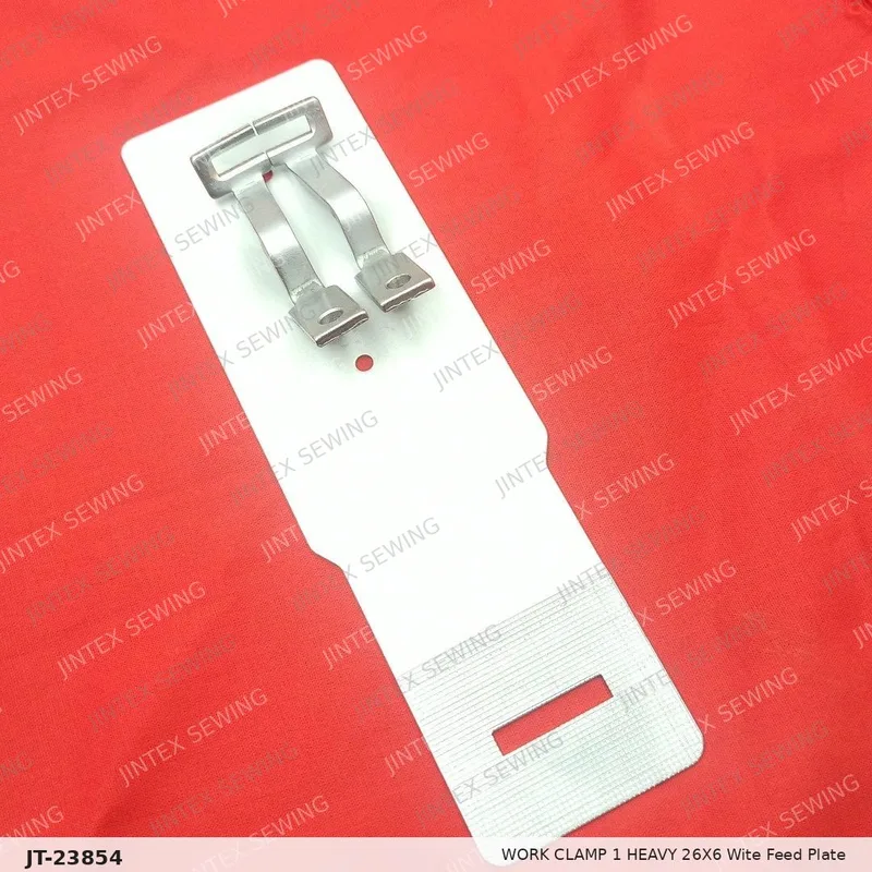 430D Work Clamp 1 Heavy 26X6 Wite Feed Plate — Part No. JT-23854 sewing machine spare part, photo 2