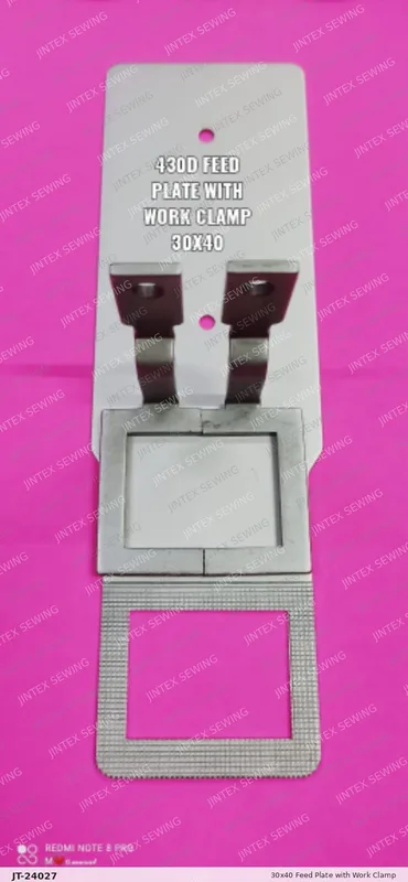 430d 30x40 Feed Plate with Work Clamp — Part No. JT-24027 sewing machine spare part, photo 2