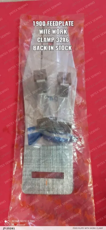 Juki 1900 Feed Plate with Work Clamp 32X6 — Part No. JT-25281 sewing machine spare part, photo 2