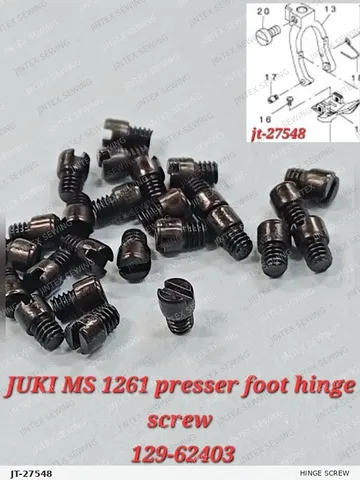 1261 Hinge Screw 129-62403 — JT-27548 sewing machine spare part